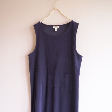 "Talbots" faux suede sleeveless maxi dress