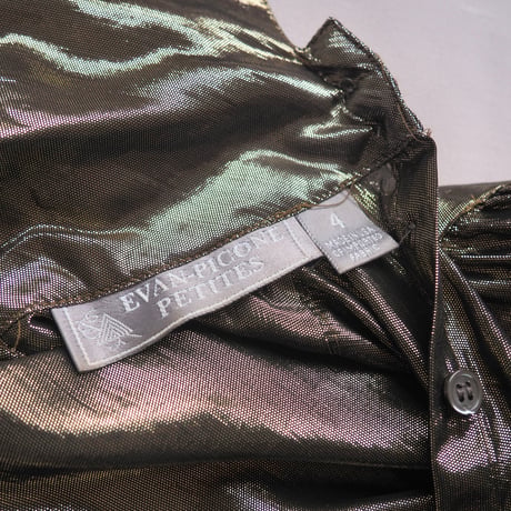 70s〜 "EVAN PICONE PETITES" gold blouse