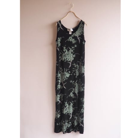 90s "Ronni Nicole" elastic floral sleeveless maxi dress