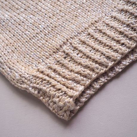 vintage nep yarn metallic design sweater