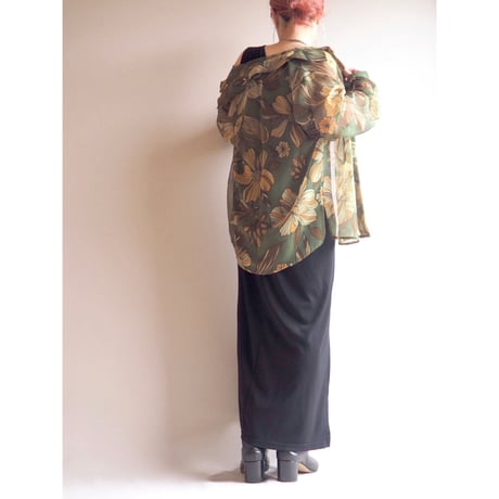 "impressions" floral print sheer blouse
