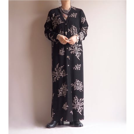90s "Ronni Nicole" elastic floral maxi robe