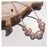 80s glass beads necklace