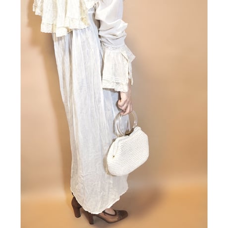 50s white plastic handle bag