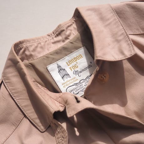 70〜80s "London fog" dusty pink balmacaan coat