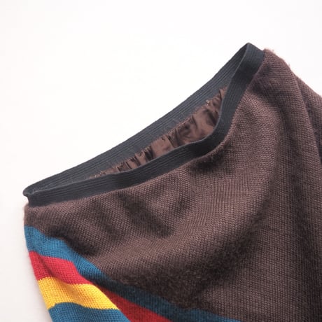 70s stripe knit maxi skirt