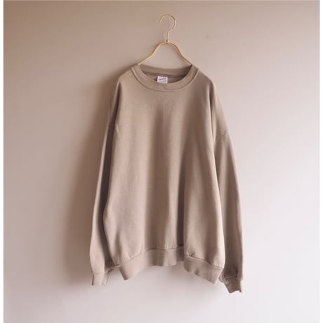 90s "JERZEES" beige oversized plain sweat