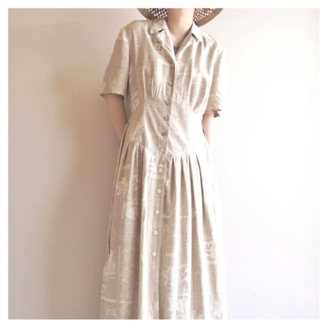 80s graffiti print s/s maxi dress