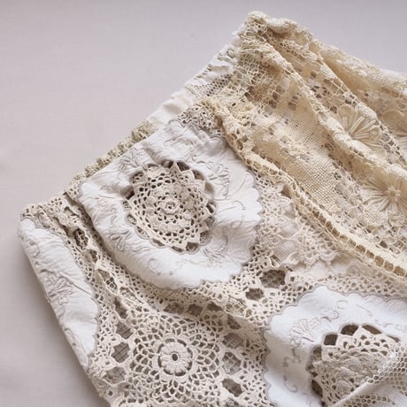 original remake lace patchwork maxi skirt B