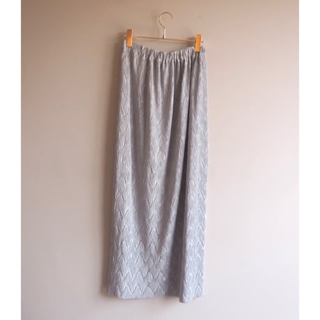 made in USA silver micro pleated maxi skirt
