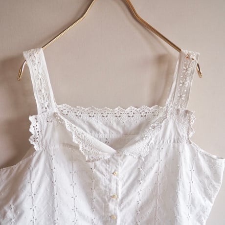 1900〜1920s antique eyelet lace corset cover
