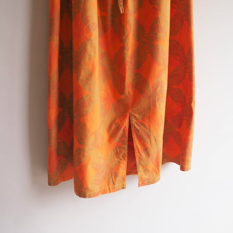 vintage big collar african batik tunic dress & skirt
