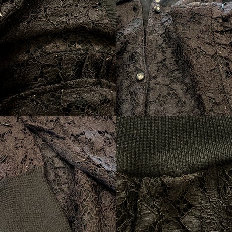 〜70s lace beaded design sweater