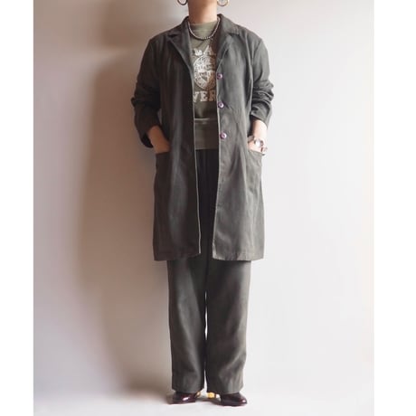 "CLIO petites" faux suede jacket & pants set