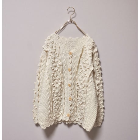 vintage floral popcorn cardigan