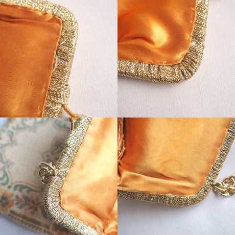 50s〜 made in Italy floral tapestry bag