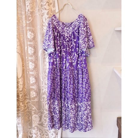 70s floral muumuu maxi dress