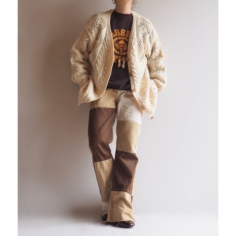 vintage patchwork cutoff pants