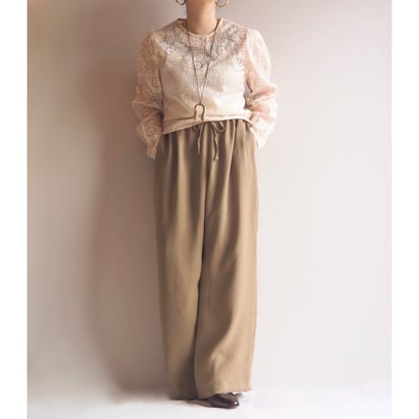 "ALFANI" beige easy wide pants