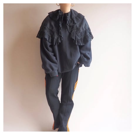 90s "Tultex" black oversized plain sweat