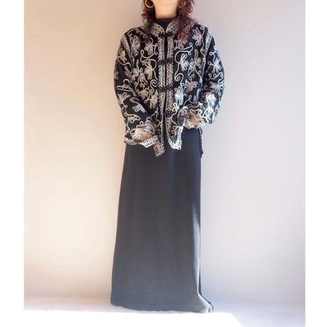 90s code embroidered sheer jacket