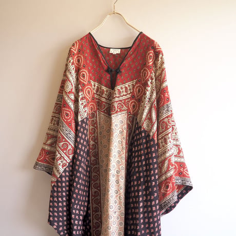 vintage oversized ethnic kaftan maxi dress