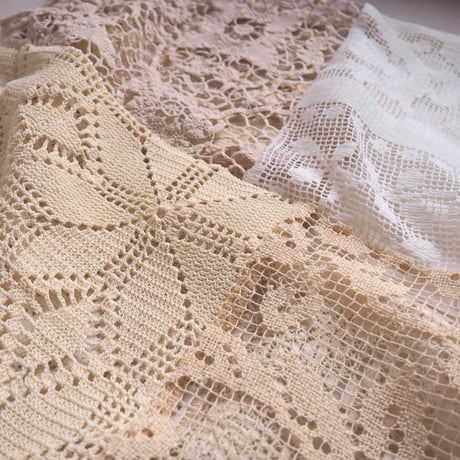 original remake lace patchwork maxi skirt 【B】