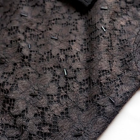 〜70s lace beaded design sweater