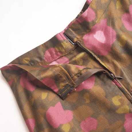 70s floral flare maxi skirt
