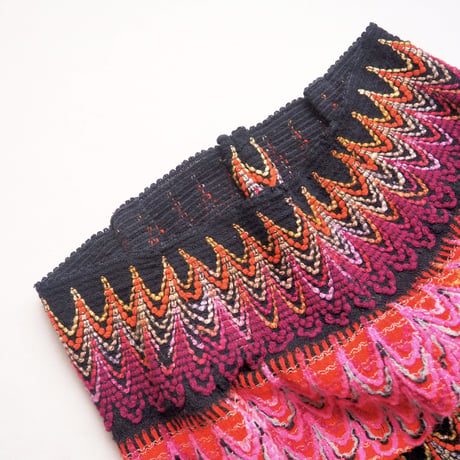 70s embroidered woven maxi skirt