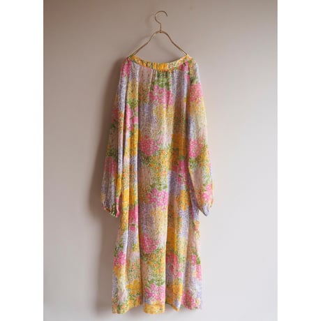 70s "Jamison" floral sheer midi dress