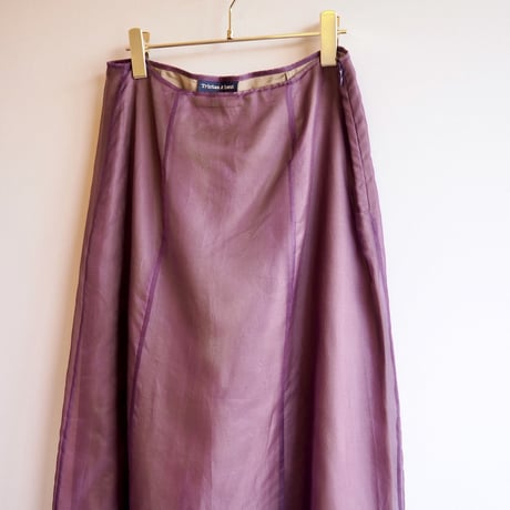 vintage lavender silk maxi skirt