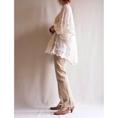 Greece ivory gauze blouse
