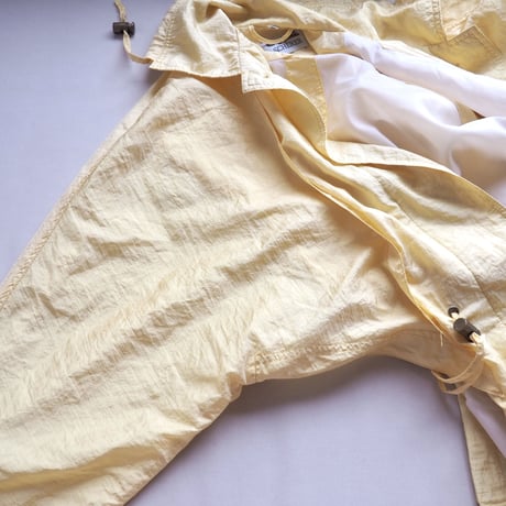 80s lemon yellow nylon design coat