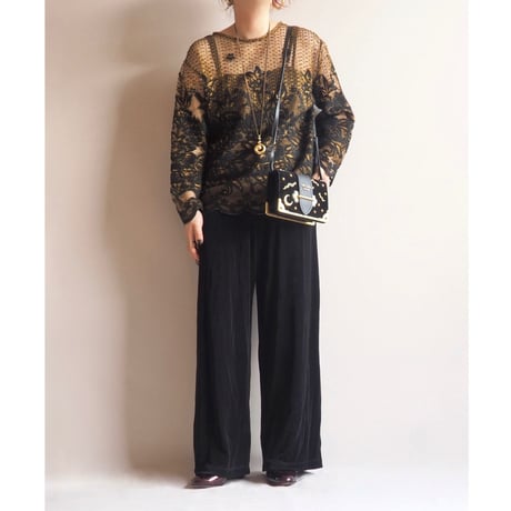 80s〜 scallop lace blouse