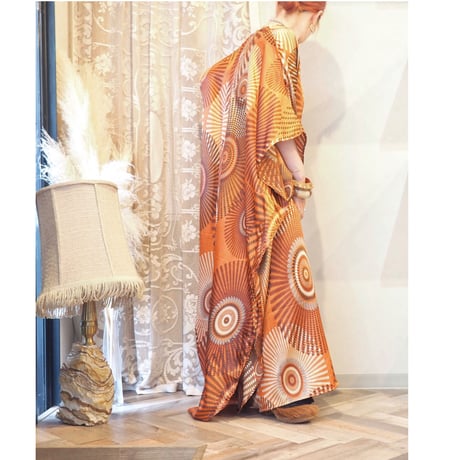 "LUXELL intimates" satin ethnic kaftan dress