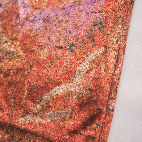 90s abstract turtleneck velours tops