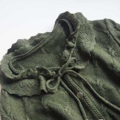 vintage ruffle folk cardigan