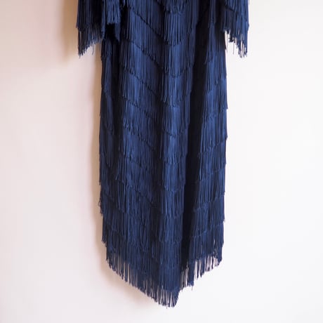 80s "Chez California" fringe midi dress