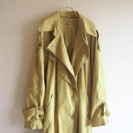 80s〜 euro vintage pistàcchio design trench coat