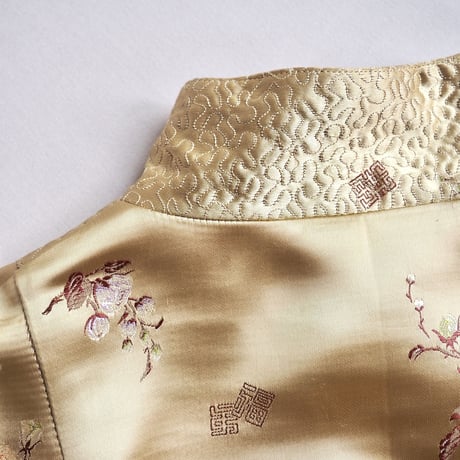 60〜70s chinese embroidered satin coat