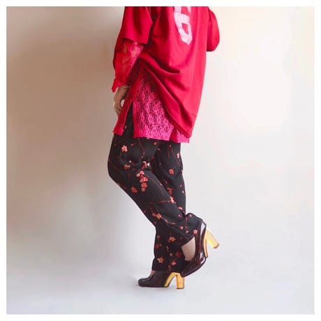 "CLIO" rayon floral easy pants
