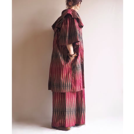 "The African Village" big collar tunic dress & skirt (BD×BK)