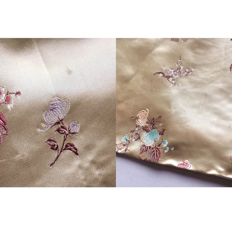 60〜70s chinese embroidered satin coat