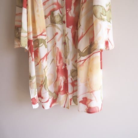 vintage oversized abstract sheer blouse