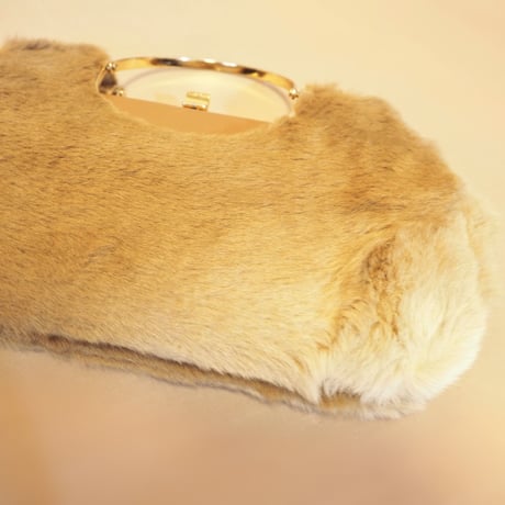 vintage beige fur bag