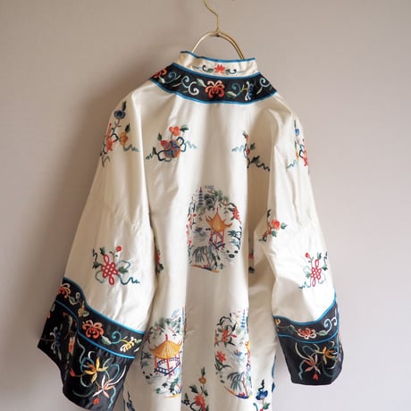 60〜70s chinese floral embroidered jacket