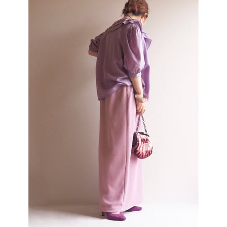 "lecomte" ruffle design silk blouse