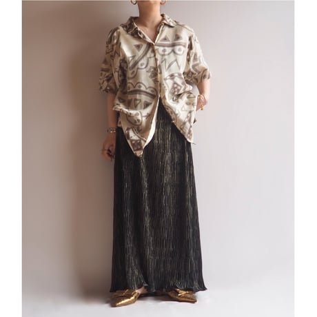 "LA MAGLIERIA DI MICA" abstract print oversized s/s blouse
