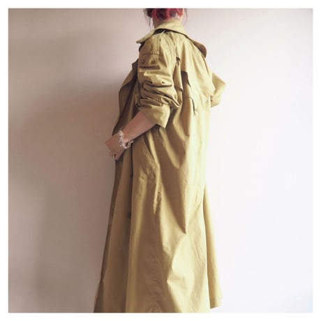 80s〜 euro vintage pistàcchio design trench coat